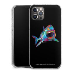 Silikon Glitter Case transparent-silber