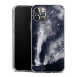 Silikon Glitter Case transparent-silber