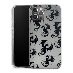 Silikon Glitter Case transparent-silber