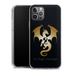 Silikon Glitter Case transparent-silber