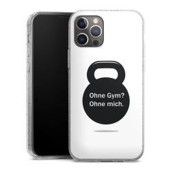 Silikon Glitter Case transparent-silber