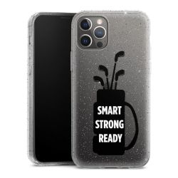 Silikon Glitter Case transparent-silber