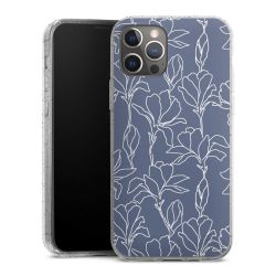 Silikon Glitter Case transparent-silber