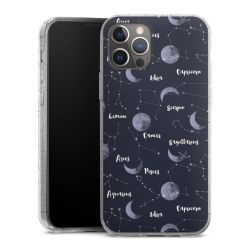 Silikon Glitter Case transparent-silber