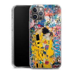 Silikon Glitter Case transparent-silber