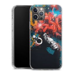 Silikon Glitter Case transparent-silber