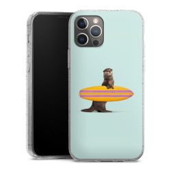 Silikon Glitter Case transparent-silber