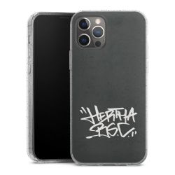 Silikon Glitter Case transparent-silber