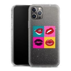 Silikon Glitter Case transparent-silber