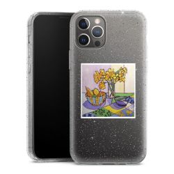 Silikon Glitter Case transparent-silber