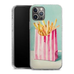 Silikon Glitter Case transparent-silber