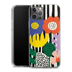 Silikon Glitter Case transparent-silber