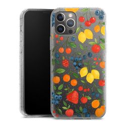 Silikon Glitter Case transparent-silber