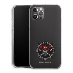 Silikon Glitter Case transparent-silber