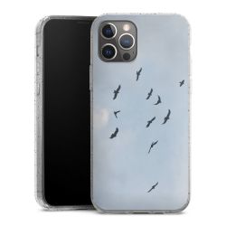 Silikon Glitter Case transparent-silber