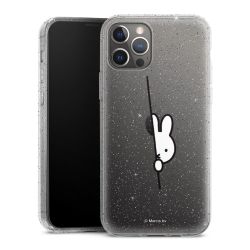 Silikon Glitter Case transparent-silber