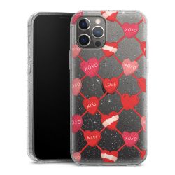 Silikon Glitter Case transparent-silber