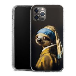 Silikon Glitter Case transparent-silber