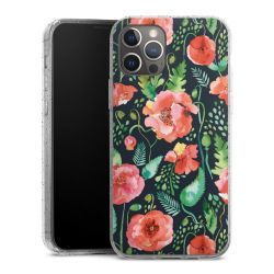 Silikon Glitter Case transparent-silber