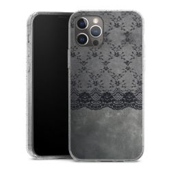 Silikon Glitter Case transparent-silber