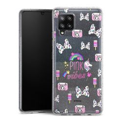 Silicone Glitter Case silver glitter