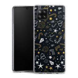 Silicone Glitter Case silver glitter