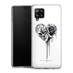 Silikon Glitter Case transparent-silber