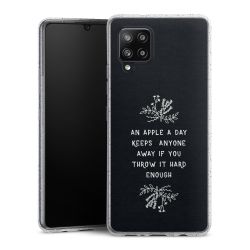 Silikon Glitter Case transparent-silber