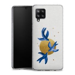 Silikon Glitter Case transparent-silber