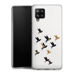 Silikon Glitter Case transparent-silber