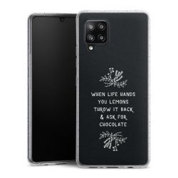 Silikon Glitter Case transparent-silber