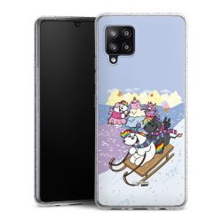 Silikon Glitter Case transparent-silber