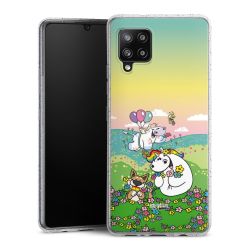 Silikon Glitter Case transparent-silber