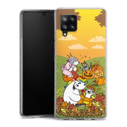 Silikon Glitter Case transparent-silber