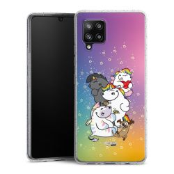 Silikon Glitter Case transparent-silber