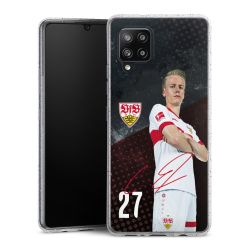 Silikon Glitter Case transparent-silber