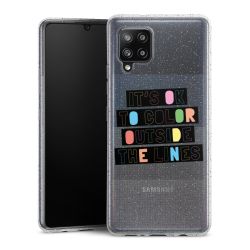 Silikon Glitter Case transparent-silber