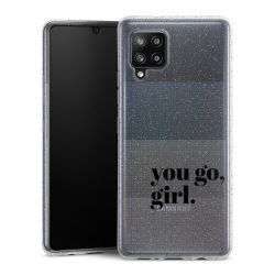 Silikon Glitter Case transparent-silber