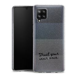 Silikon Glitter Case transparent-silber