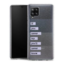 Silikon Glitter Case transparent-silber