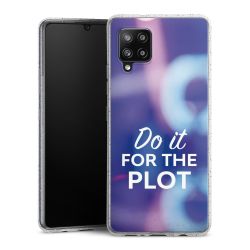 Silikon Glitter Case transparent-silber