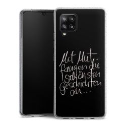 Silikon Glitter Case transparent-silber