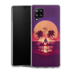 Silikon Glitter Case transparent-silber