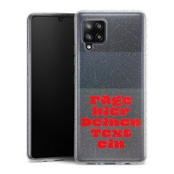 Silikon Glitter Case transparent-silber