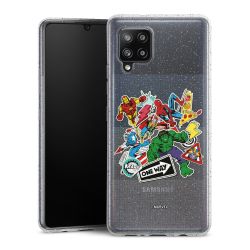 Silikon Glitter Case transparent-silber