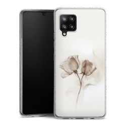 Silikon Glitter Case transparent-silber