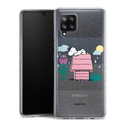 Silikon Glitter Case transparent-silber