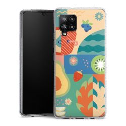 Silikon Glitter Case transparent-silber