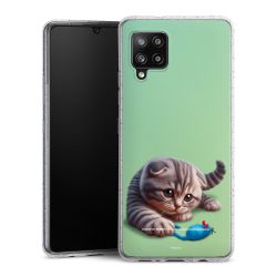 Silikon Glitter Case transparent-silber