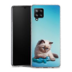 Silikon Glitter Case transparent-silber